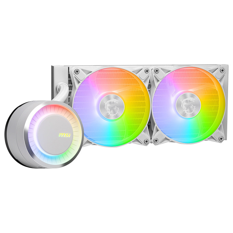 VENTILADOR P/CPU MSI (MAG CORELIQUID E240 WHITE) ARGB, ENFRIAMIENTO LIQUIDO, 2 FAN, 240MM, BLANCO image 5